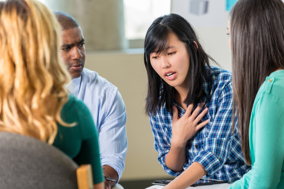 Group of teachers discussing